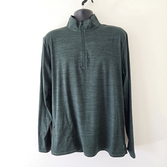 Vuori Men's Ease Performance Half Zip Long Sleeve Top Dark Green Color size XL - Picture 5 of 16